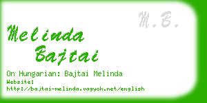 melinda bajtai business card